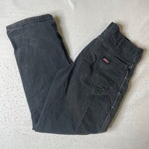Dickies Carpenter Pants Charcoal Gray Workwear Distressed‎ Men Size 36x30